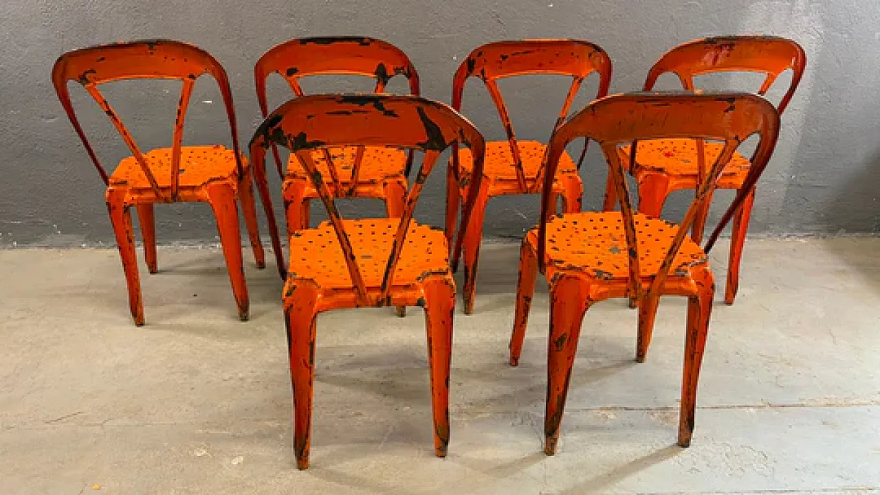 6 Industrial chairs by Joseph Mathieu, 1920s 10
