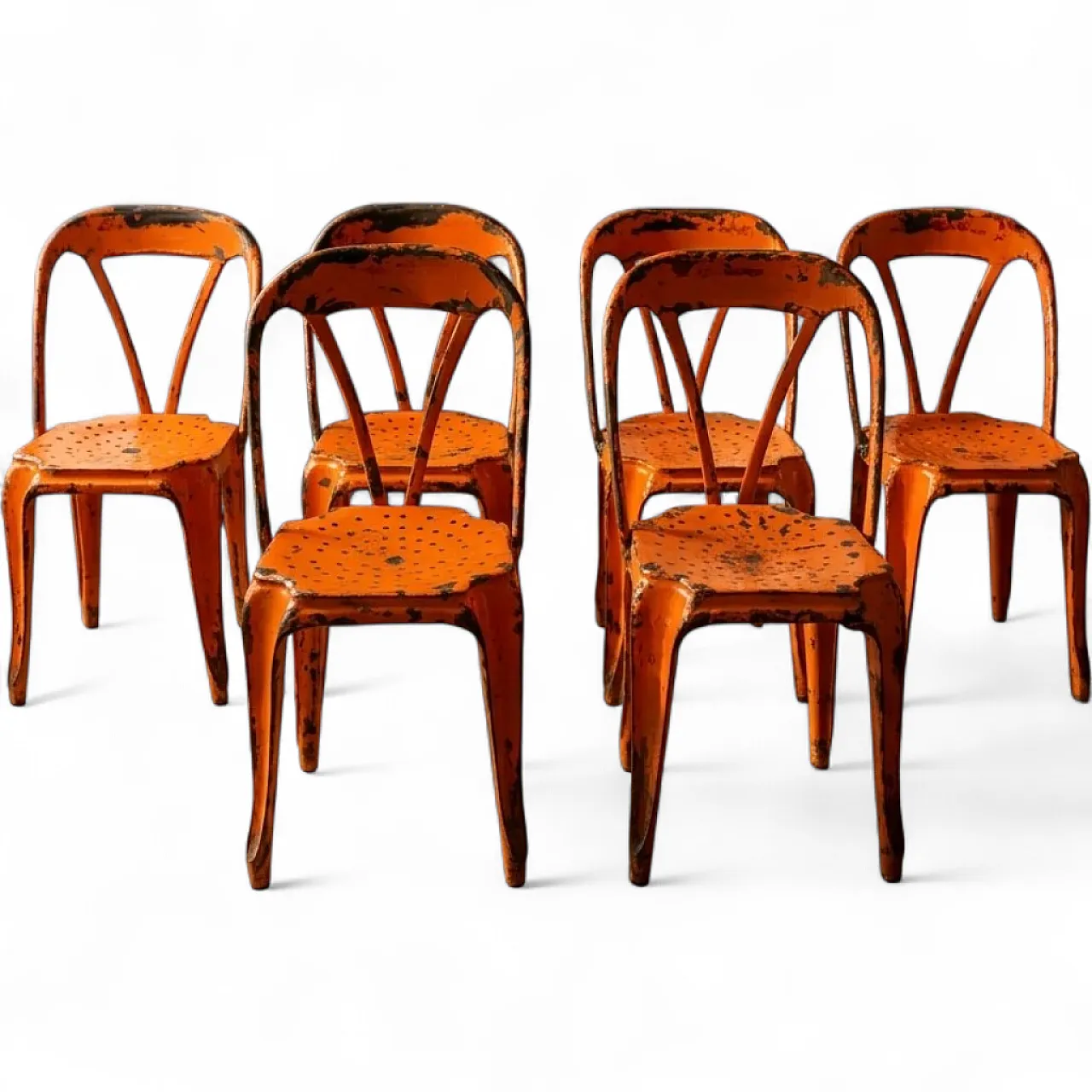6 Industrial chairs by Joseph Mathieu, 1920s 25