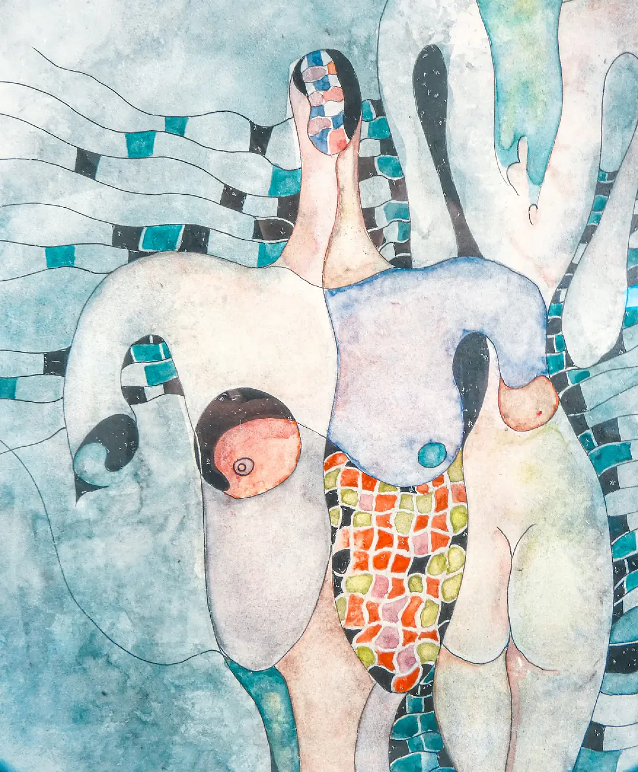 Figures of the Forest by Ermanno Metelerkamp, ink on paper, 1970s 6