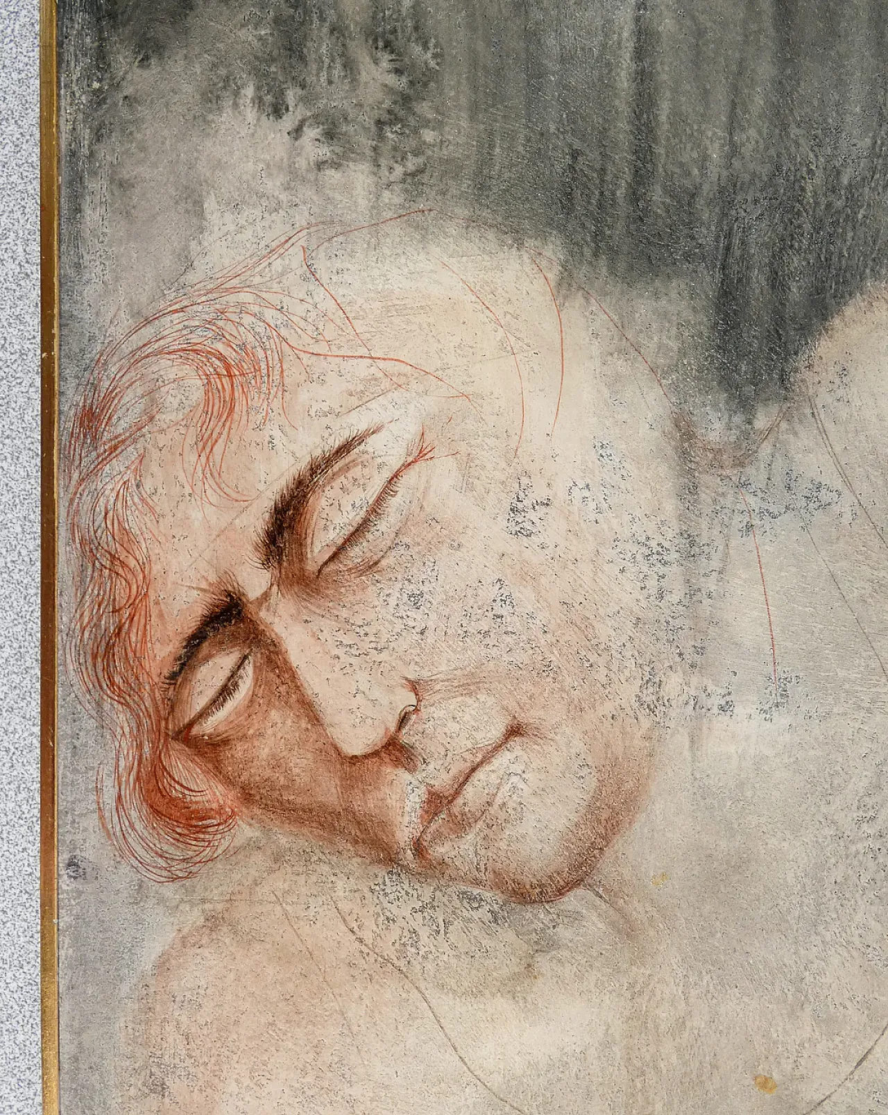 Figura di Giovanni Macciotta, tecnica mista su carta, anni '60 8