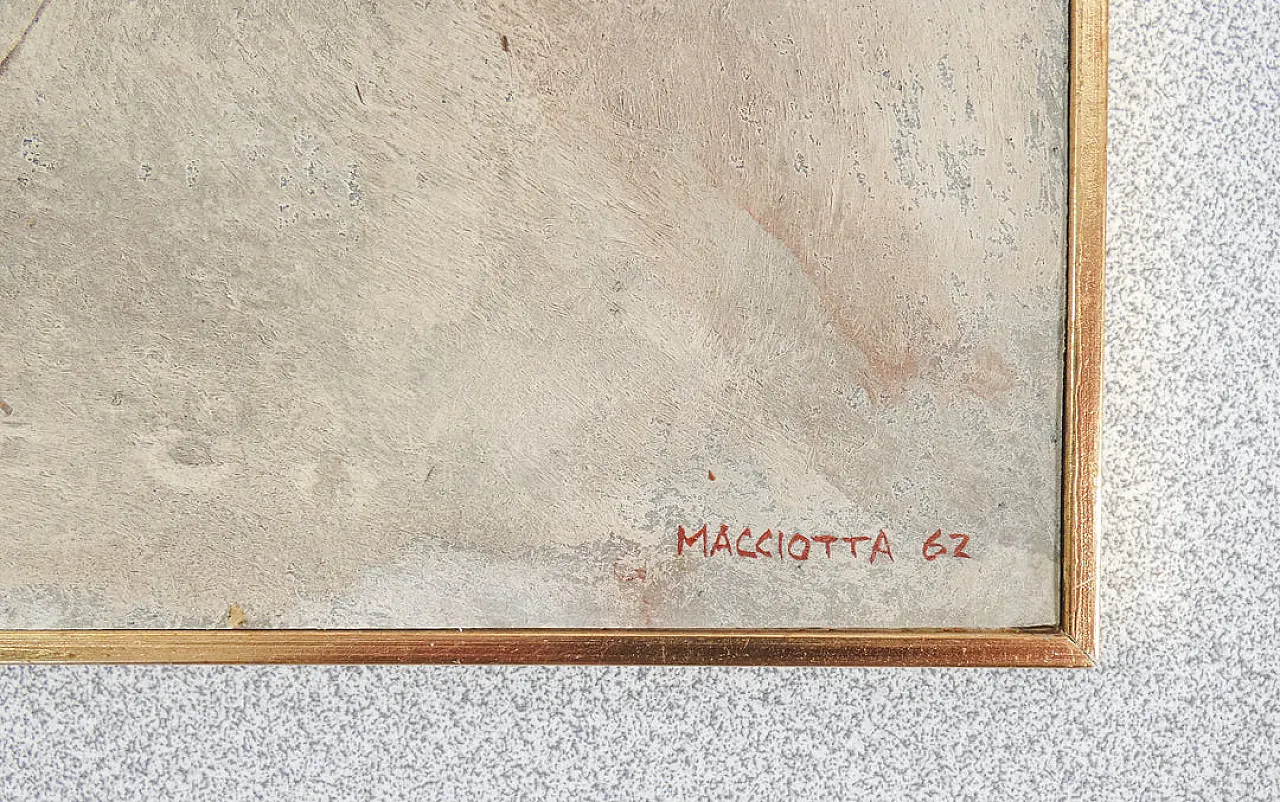 Figura di Giovanni Macciotta, tecnica mista su carta, anni '60 11