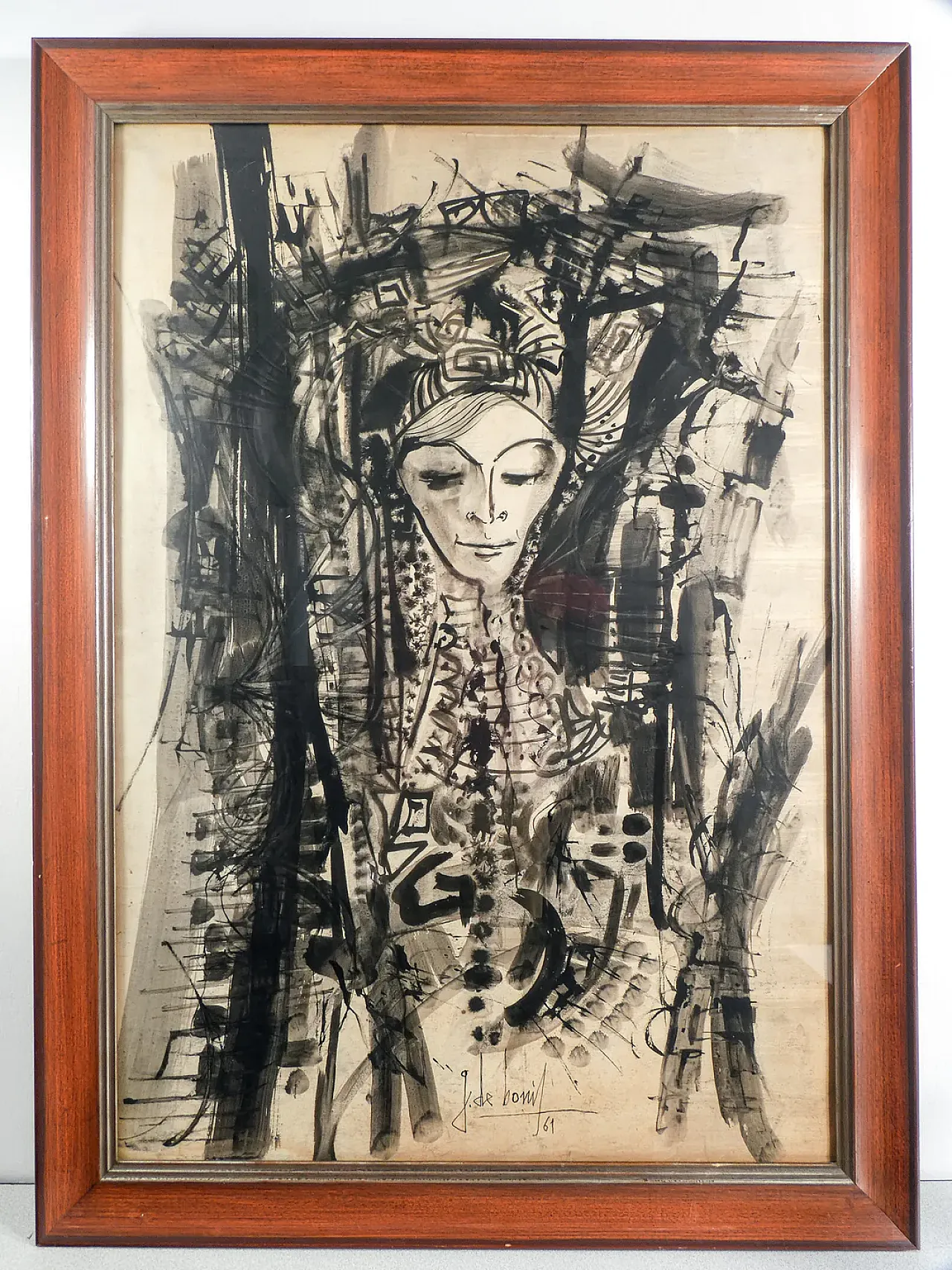Figura di Guido De Bonis, acquerello, anni '60 1