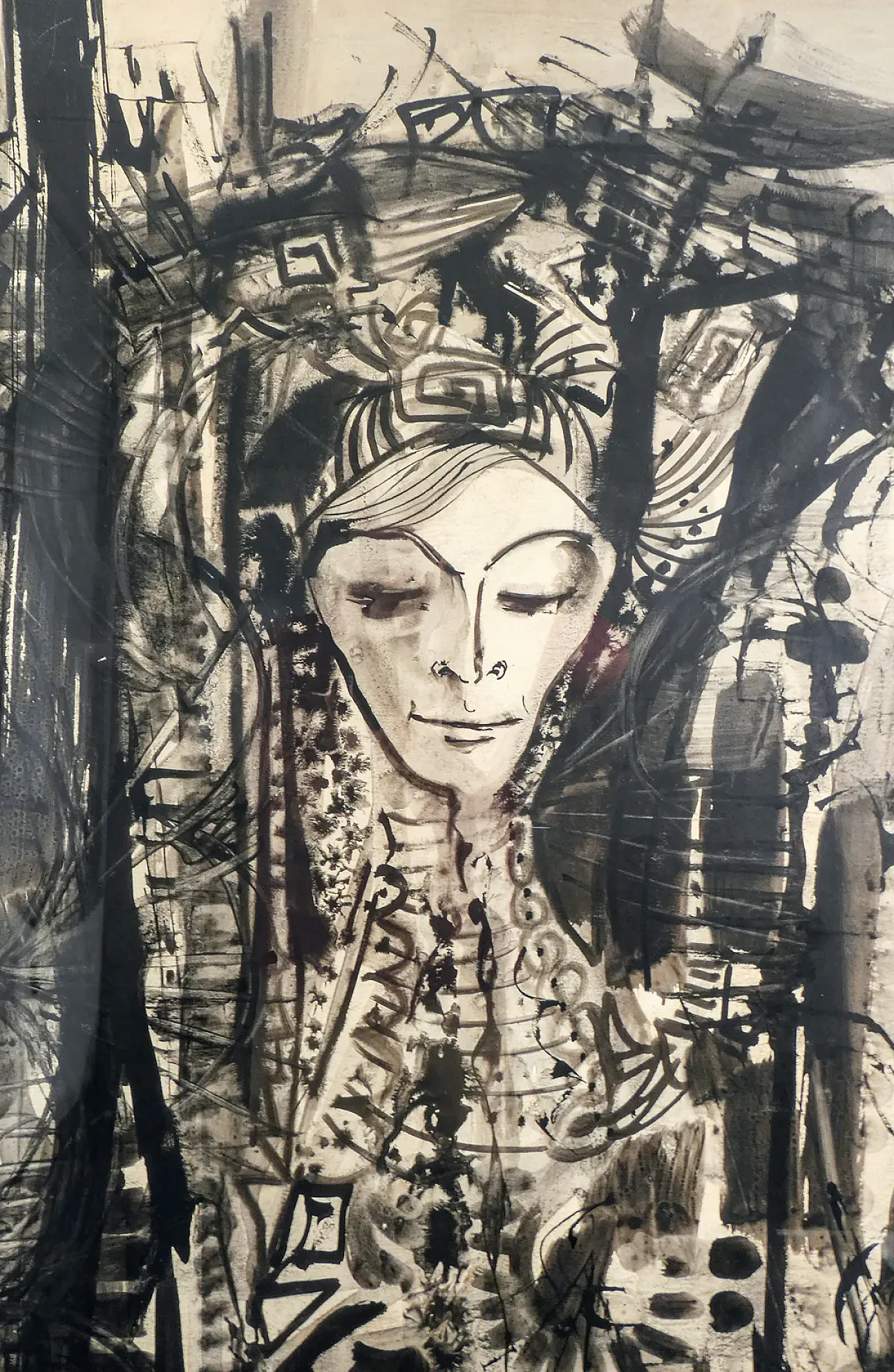 Figura di Guido De Bonis, acquerello, anni '60 3