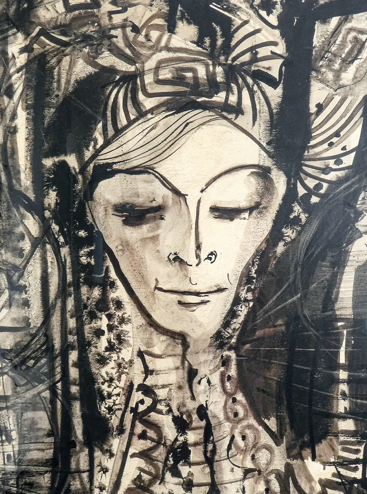 Figura di Guido De Bonis, acquerello, anni '60 4