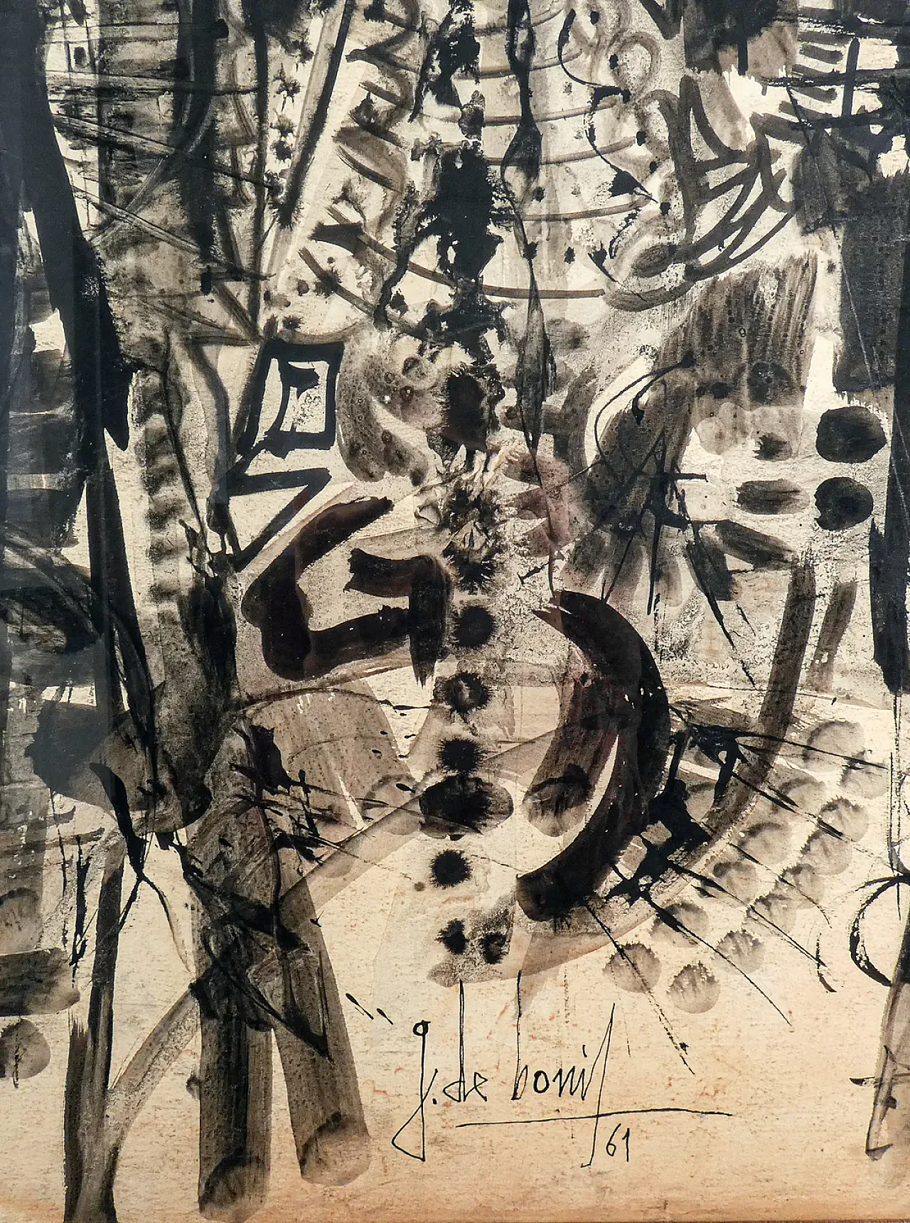 Figura di Guido De Bonis, acquerello, anni '60 5