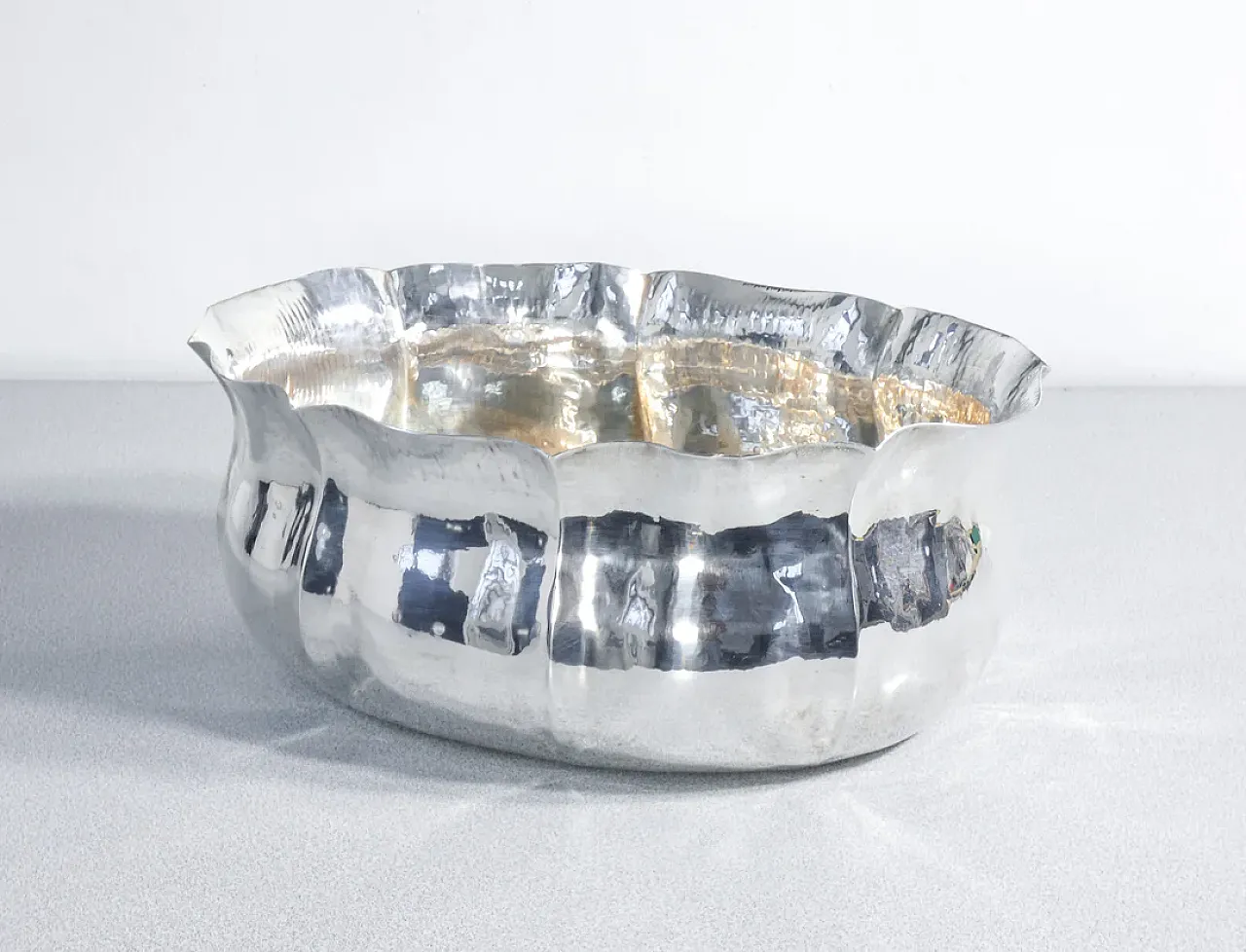 Vaso centrotavola in metallo placcato argento, '900 1
