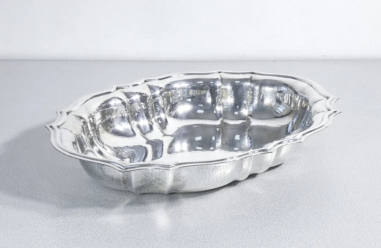 Vassoio centrotavola in metallo placcato argento, '900 1