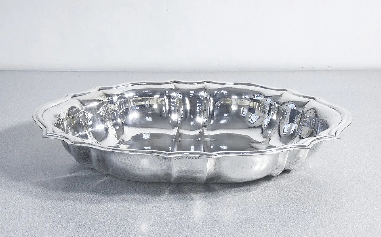 Vassoio centrotavola in metallo placcato argento, '900 3