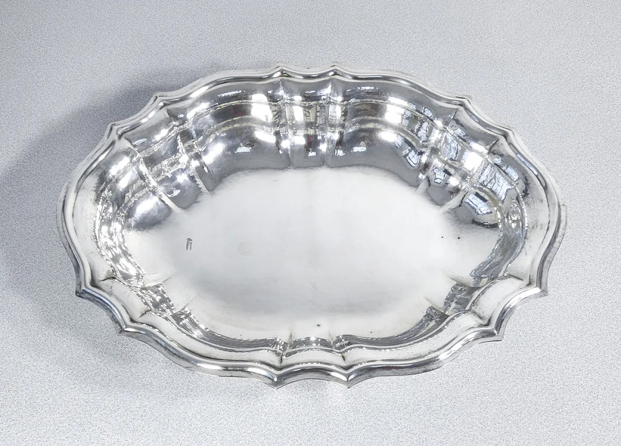 Vassoio centrotavola in metallo placcato argento, '900 4