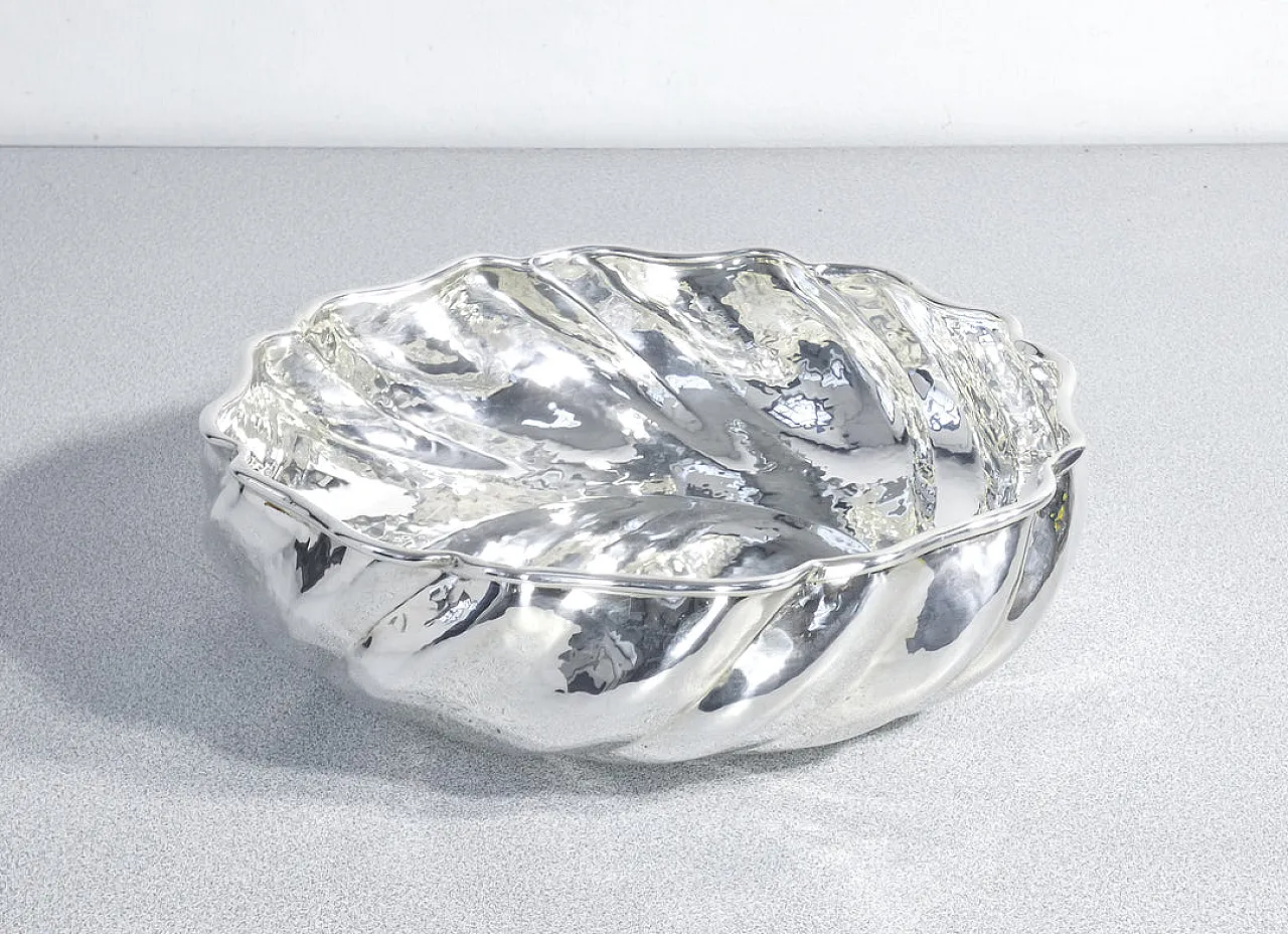 Vaso centrotavola in metallo placcato argento, '900 1