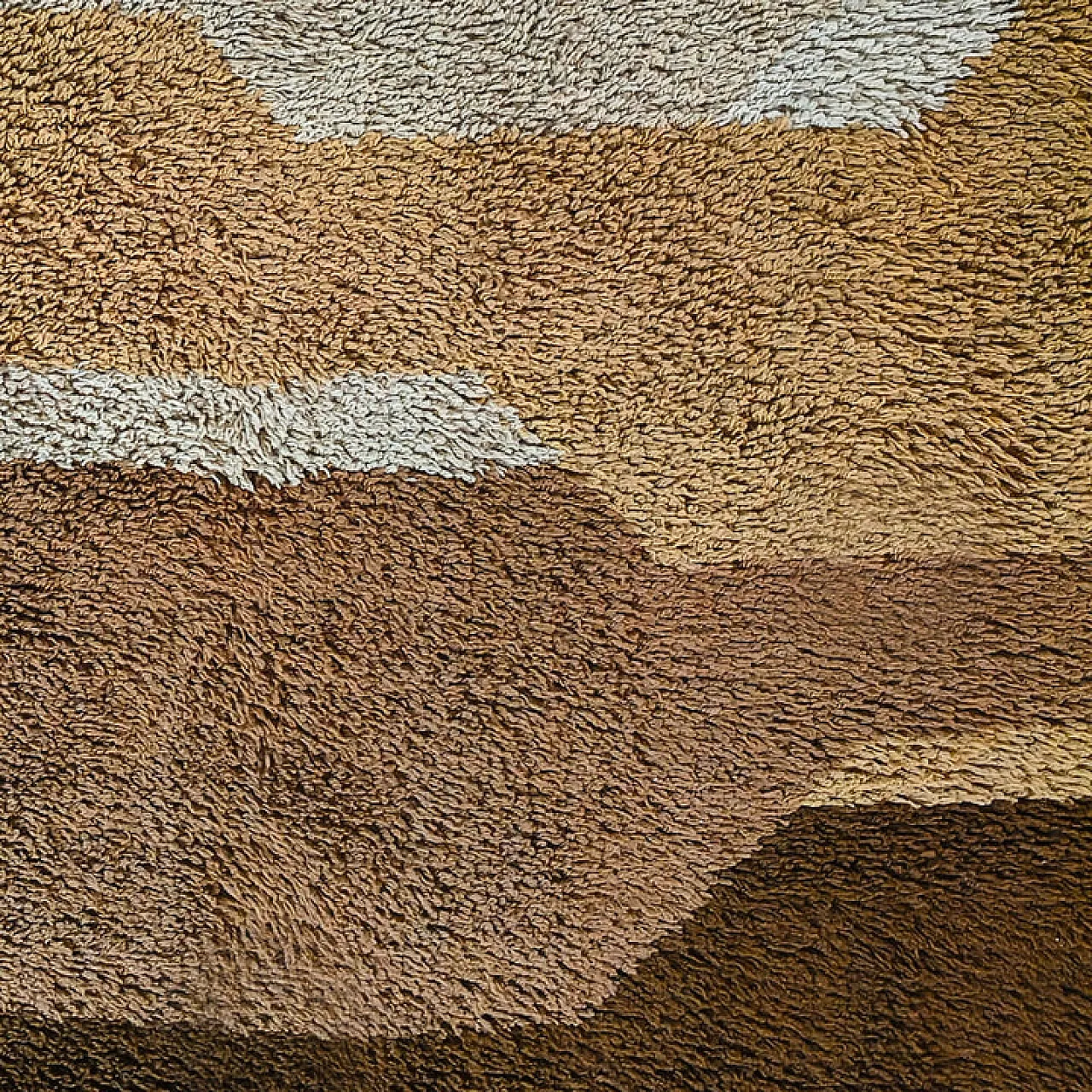 Mid-Century Modern space age wool rug with geometric pattern, 1970s 5