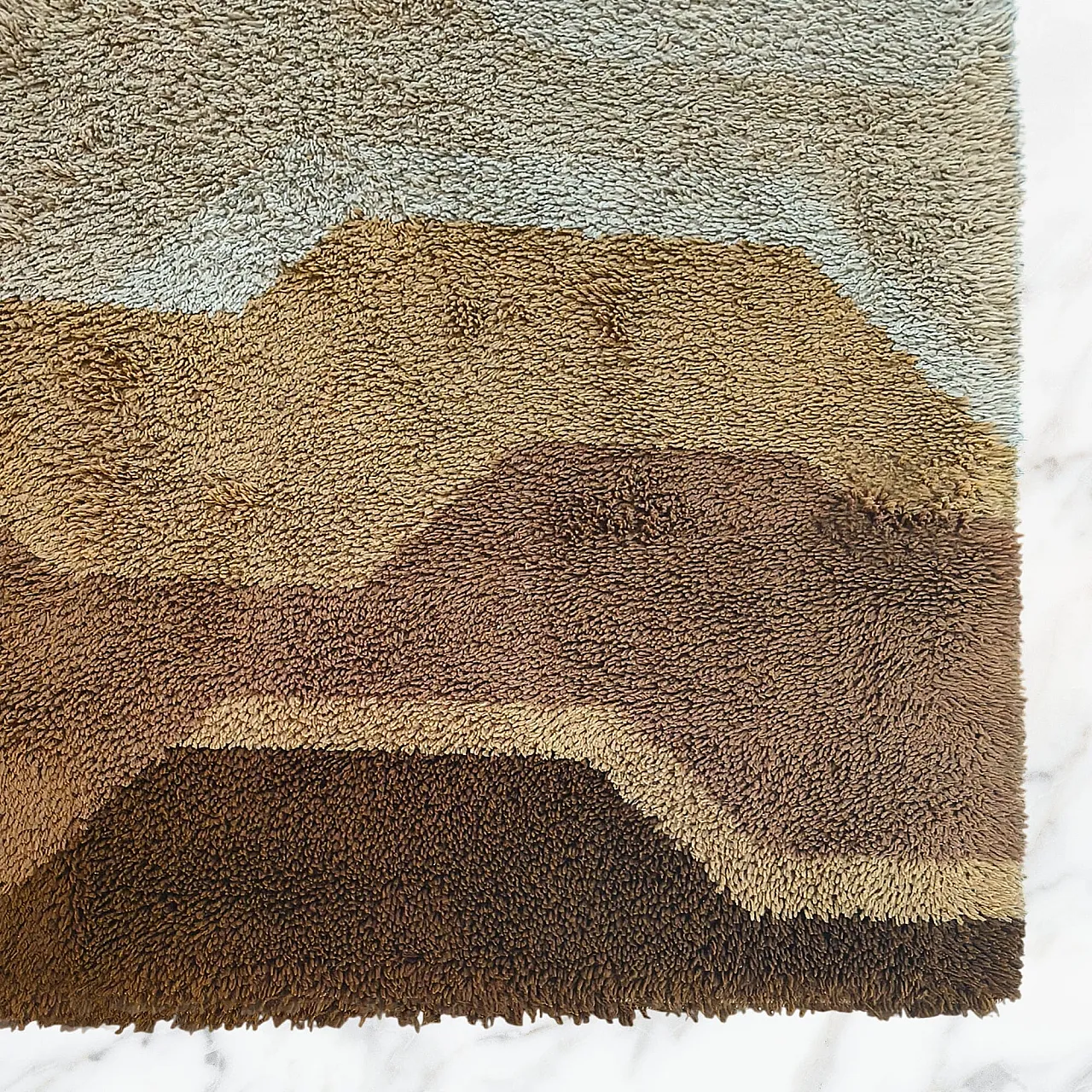 Mid-Century Modern space age wool rug with geometric pattern, 1970s 8