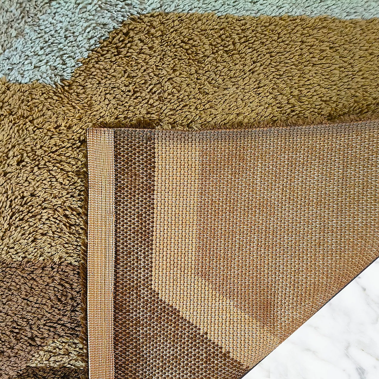 Mid-Century Modern space age wool rug with geometric pattern, 1970s 9