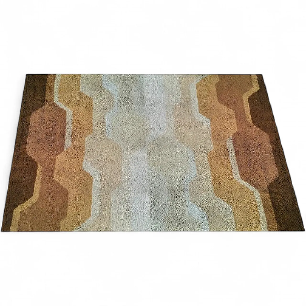 Mid-Century Modern space age wool rug with geometric pattern, 1970s 10