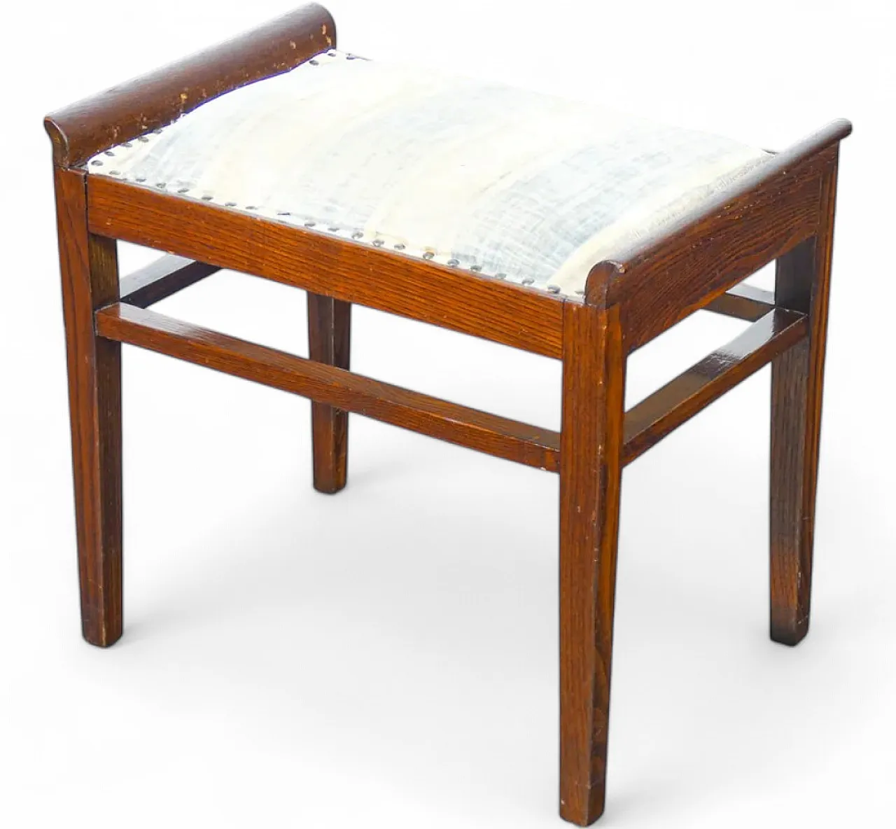 Sgabello in legno di rovere, anni '40 8