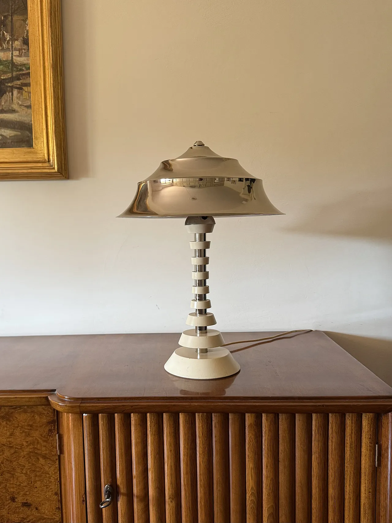 Space age pagoda-shaped table lamp, France, 1970 1