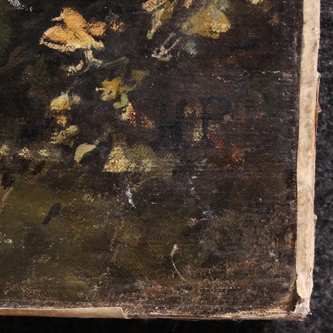 Great battle, painting signed H.P., 19th century 4