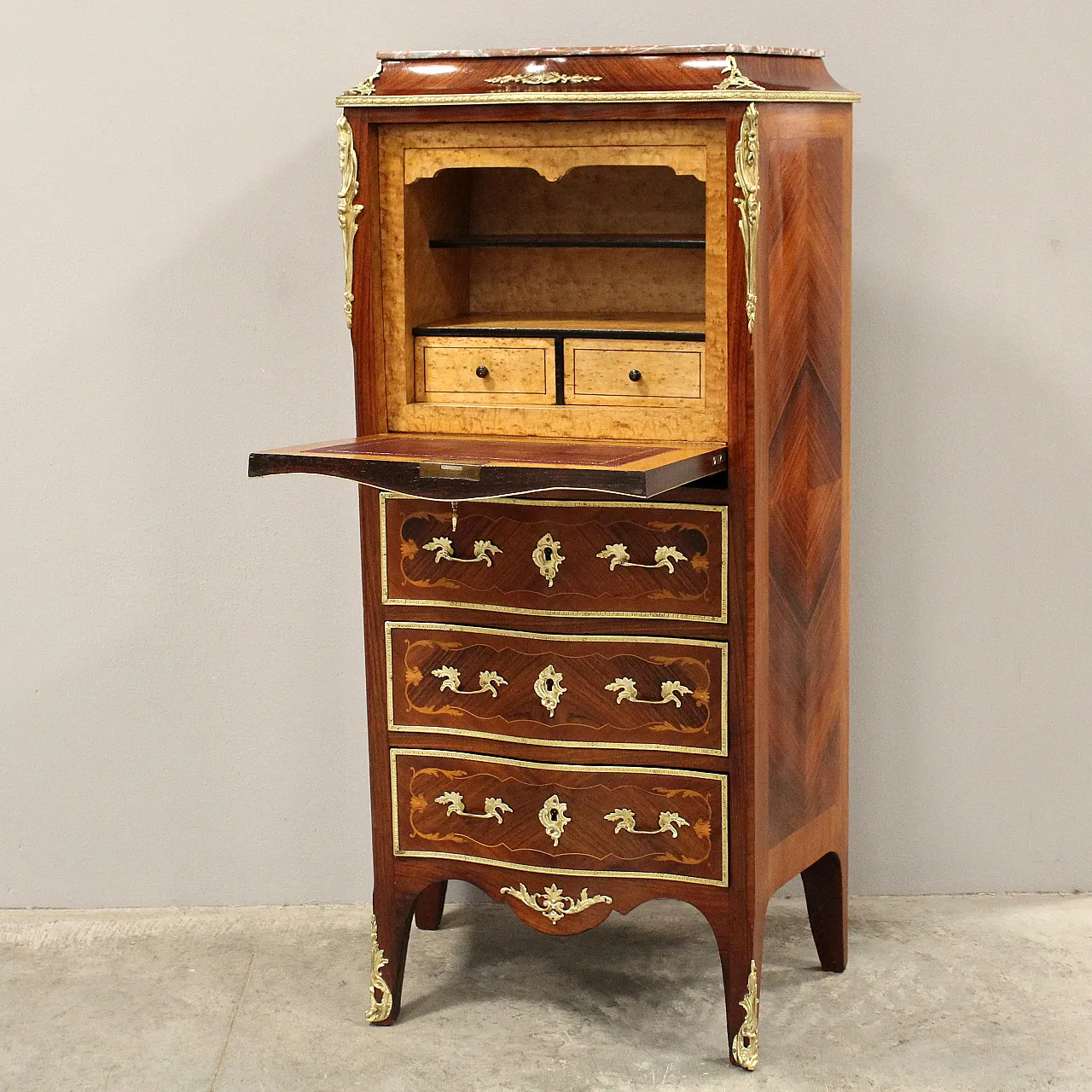 Napoleon III inlaid secretaire from the 19th century 2