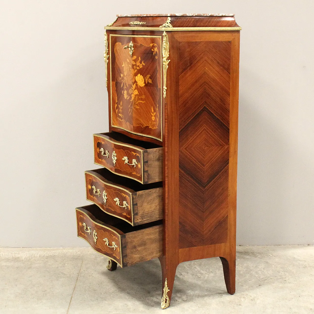 Napoleon III inlaid secretaire from the 19th century 6