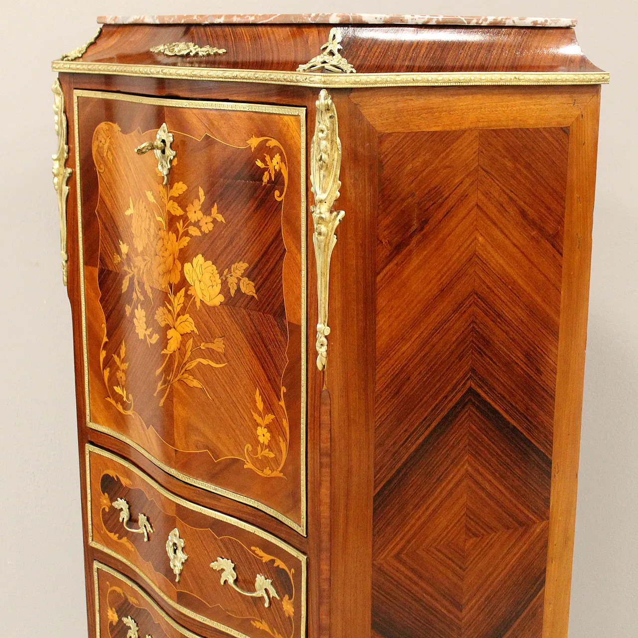 Napoleon III inlaid secretaire from the 19th century 8