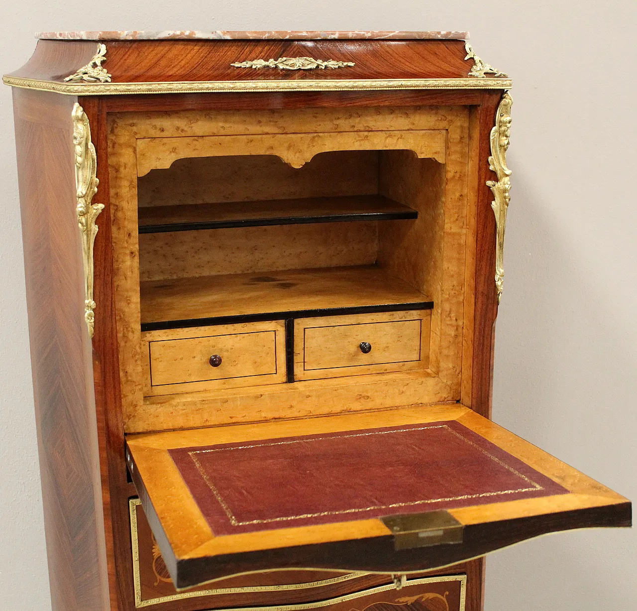 Napoleon III inlaid secretaire from the 19th century 11