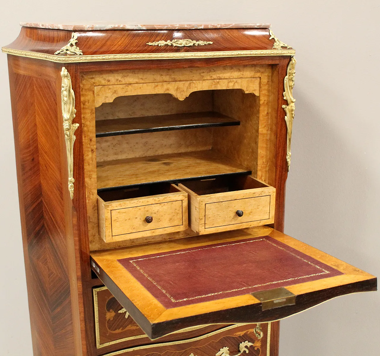 Napoleon III inlaid secretaire from the 19th century 12