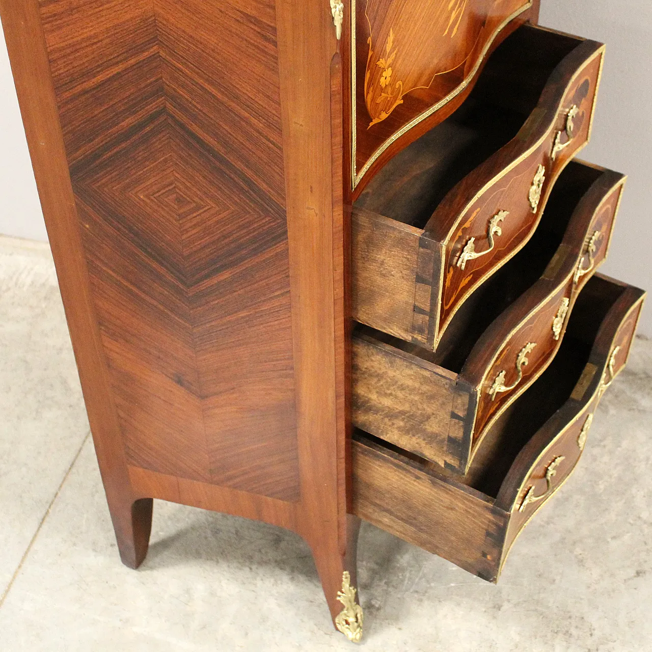 Napoleon III inlaid secretaire from the 19th century 13