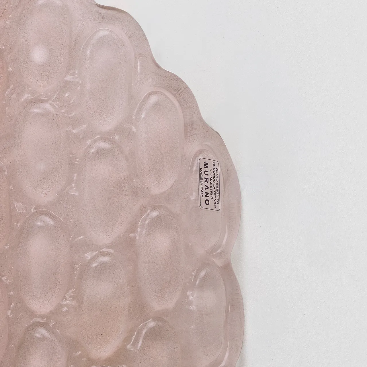 Pair of teardrop pink Murano glass wall lights, 2000s 6