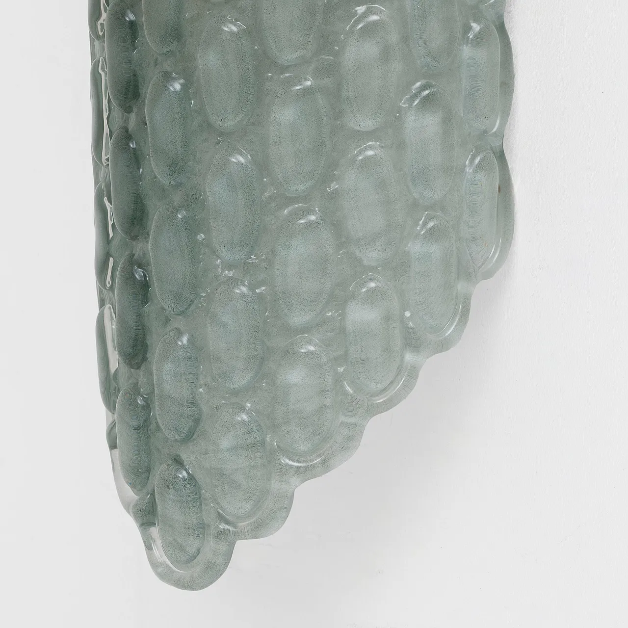 Pair of water green Murano glass wall lights, 2000s 5