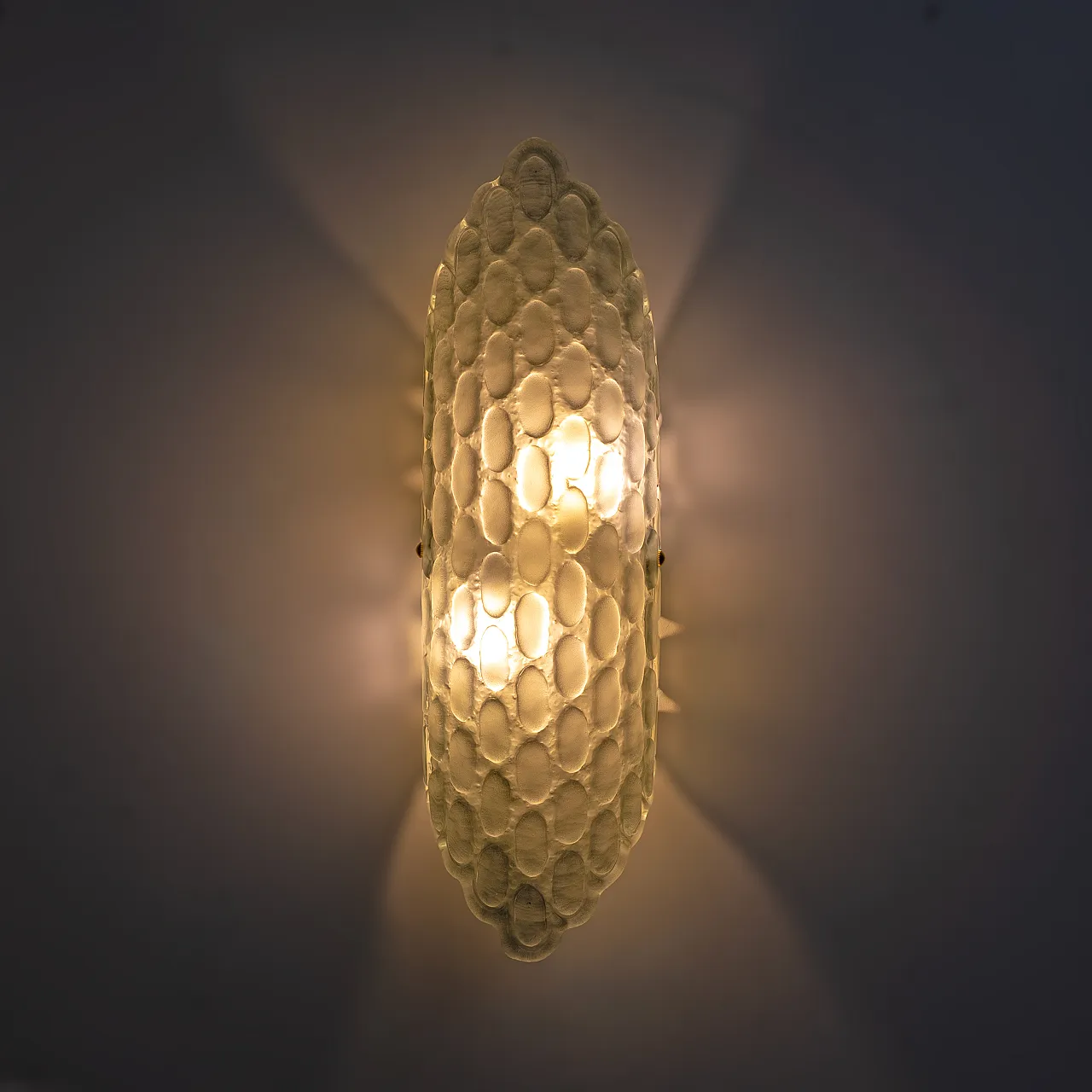 Pair of water green Murano glass wall lights, 2000s 8