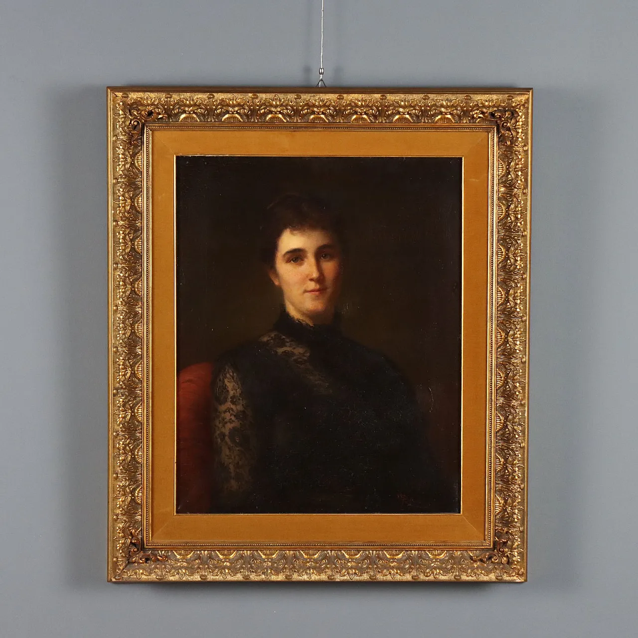 Painting by Roberto Fontana, Portrait of a Woman, 19th century 1