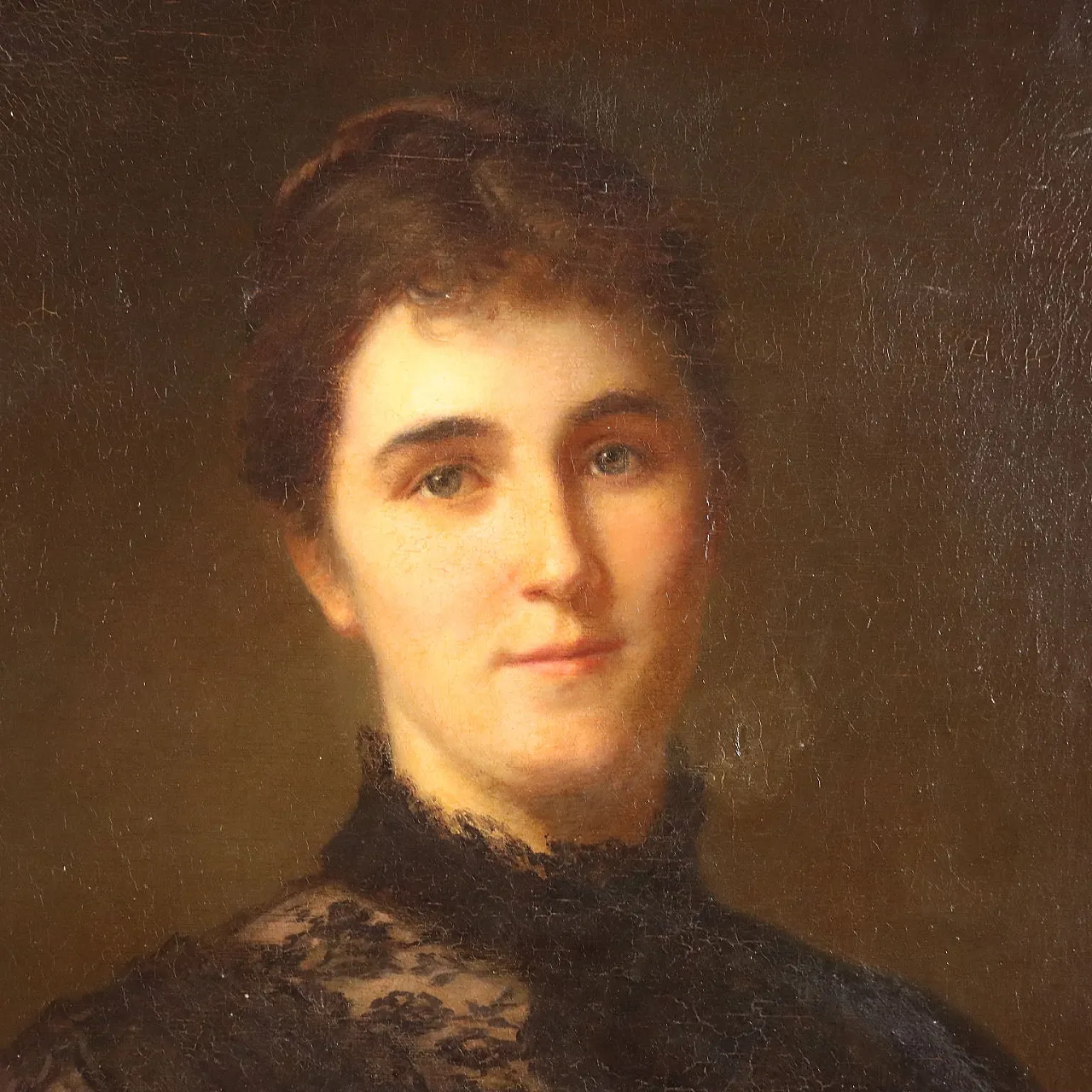Painting by Roberto Fontana, Portrait of a Woman, 19th century 3