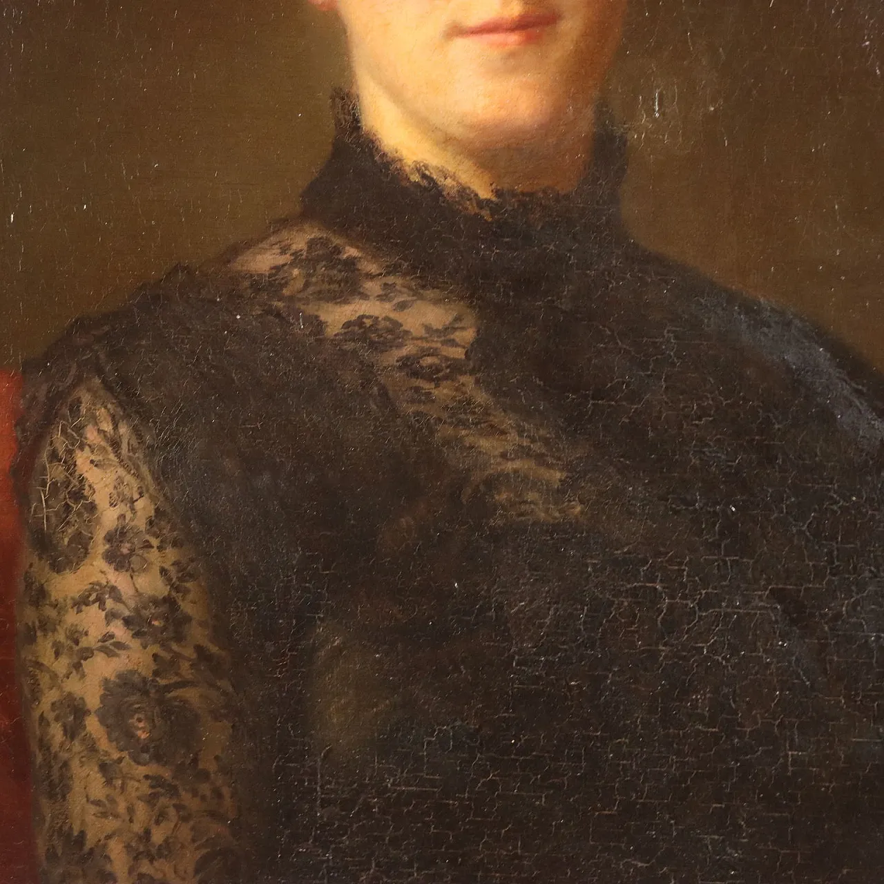 Painting by Roberto Fontana, Portrait of a Woman, 19th century 4