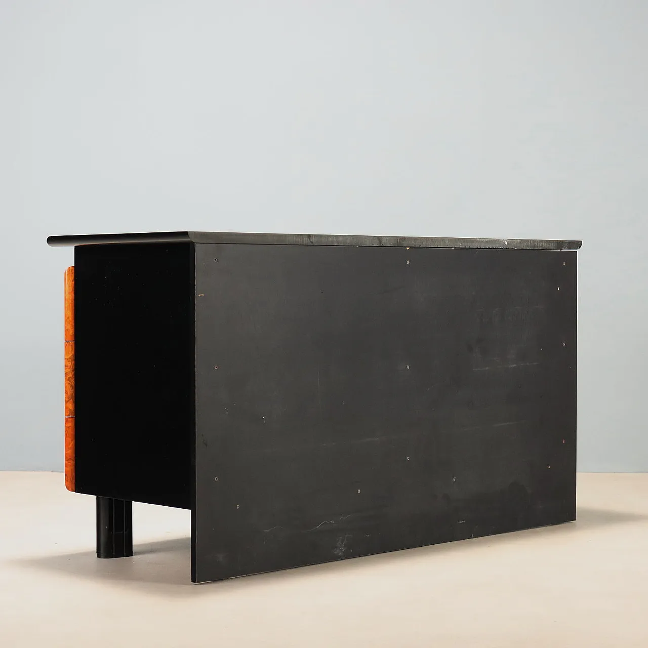 Chest of drawers in lacquered wood and briar, 1980s 10