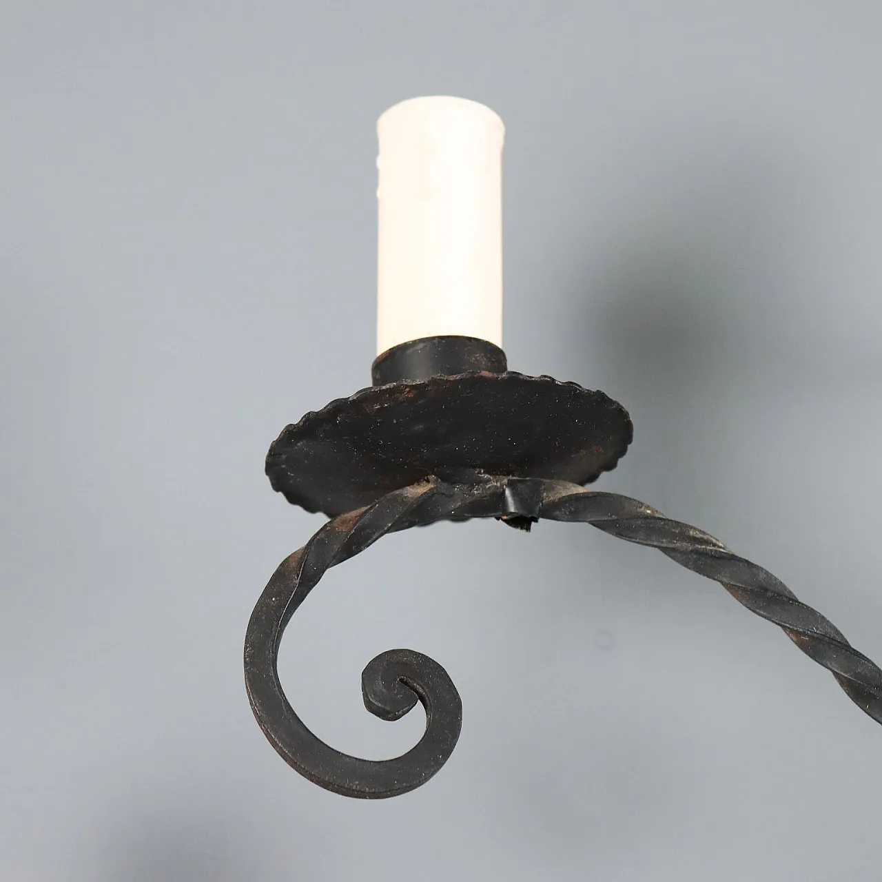 Applique a 5 luci in ferro lavorato, '900 5