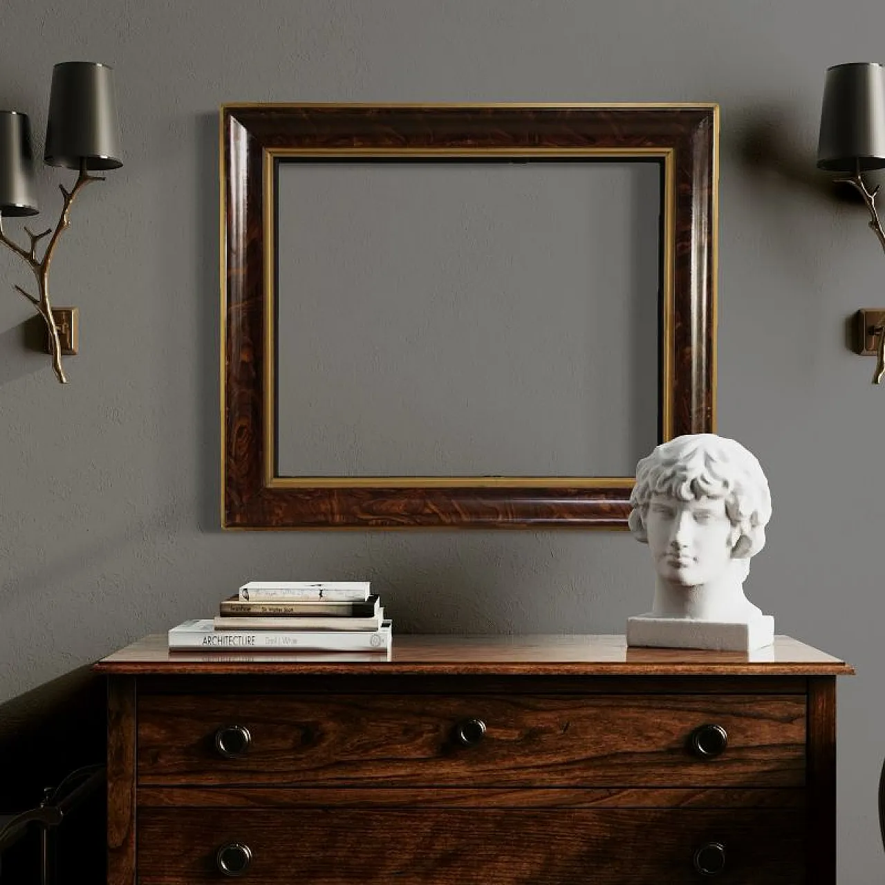 Lacquered and gilded wooden frame, 20th century 12