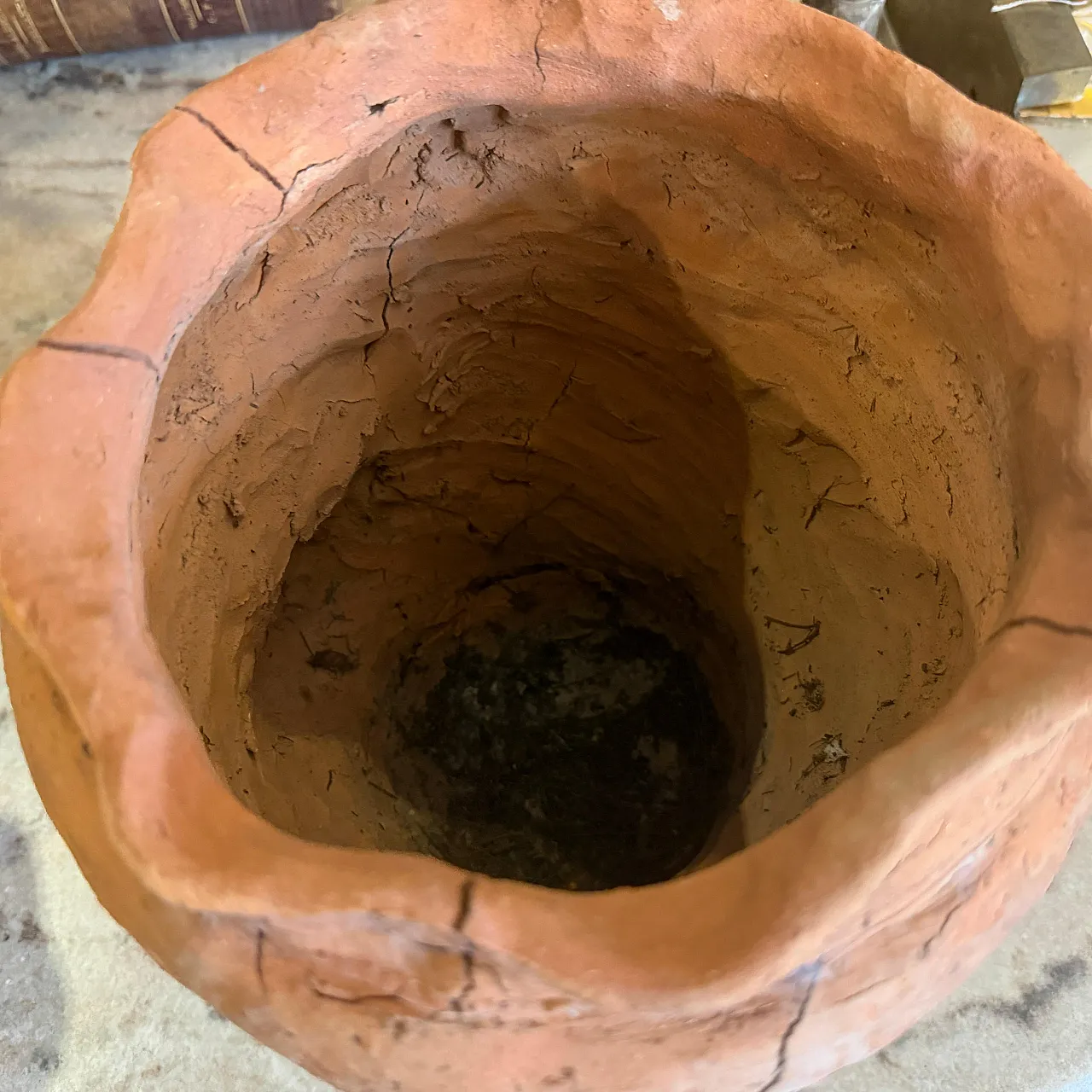 Vaso testa di Moro in terracotta tradizionale artigianale, anni '30 5