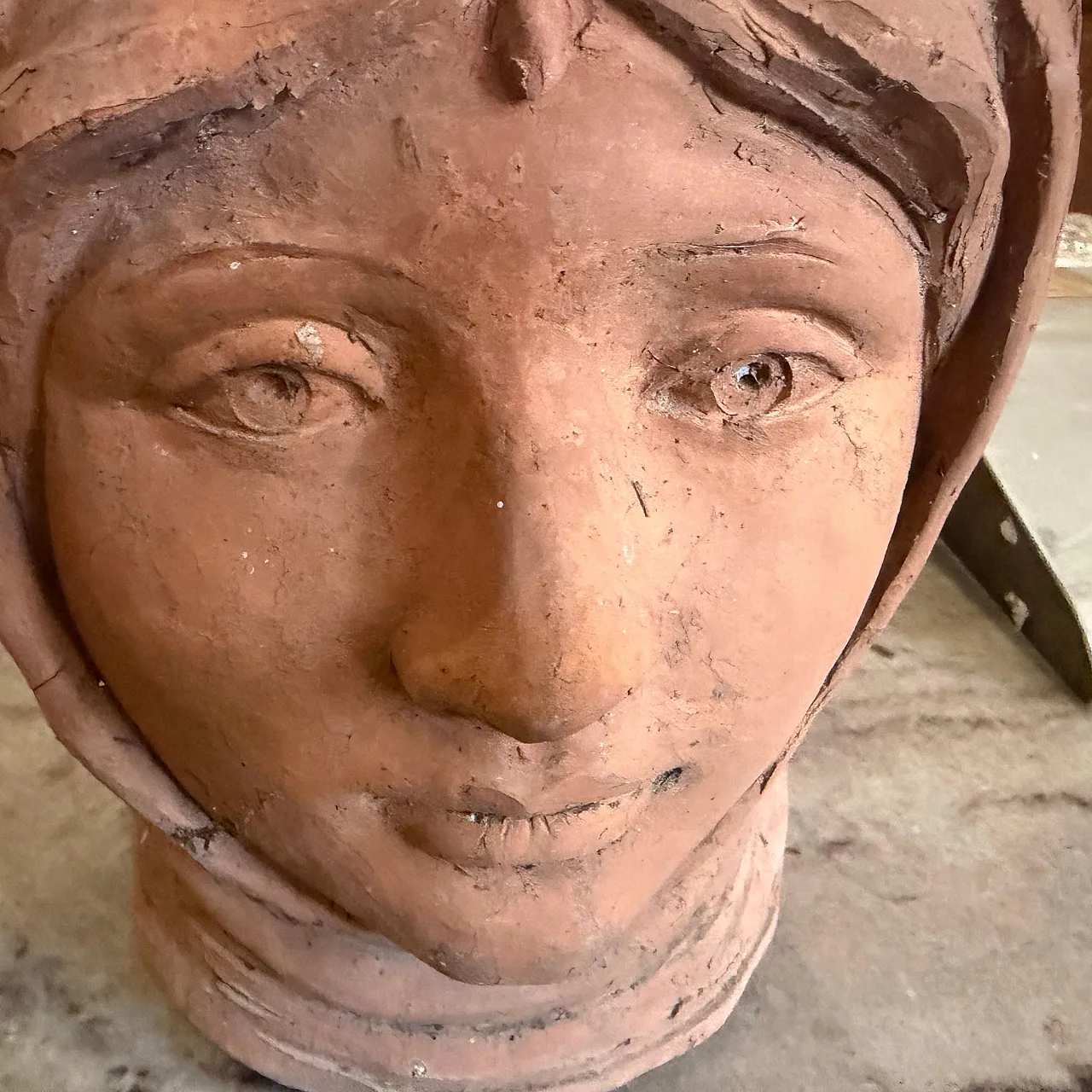 Vaso testa di Moro in terracotta tradizionale artigianale, anni '30 11