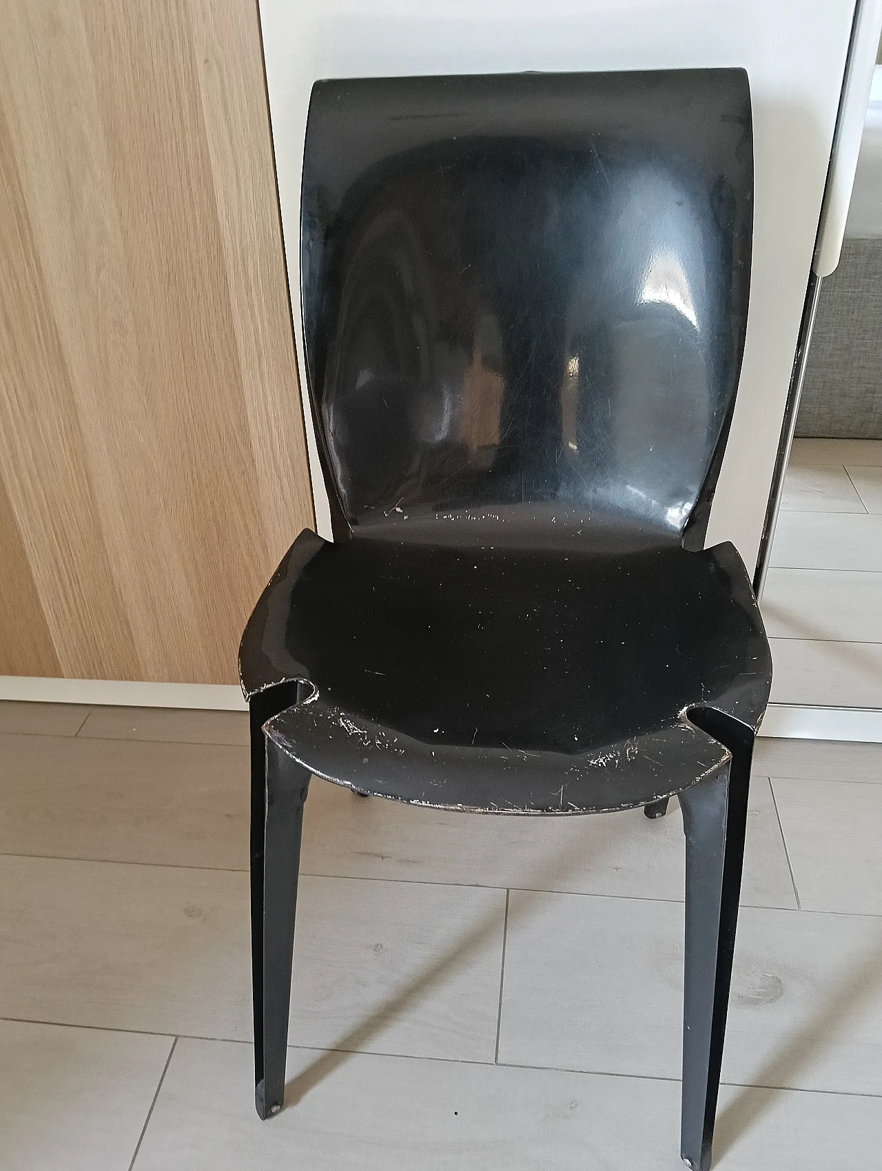 4 sedie Lambda nere di Zanuso per Gavina, anni '70 2