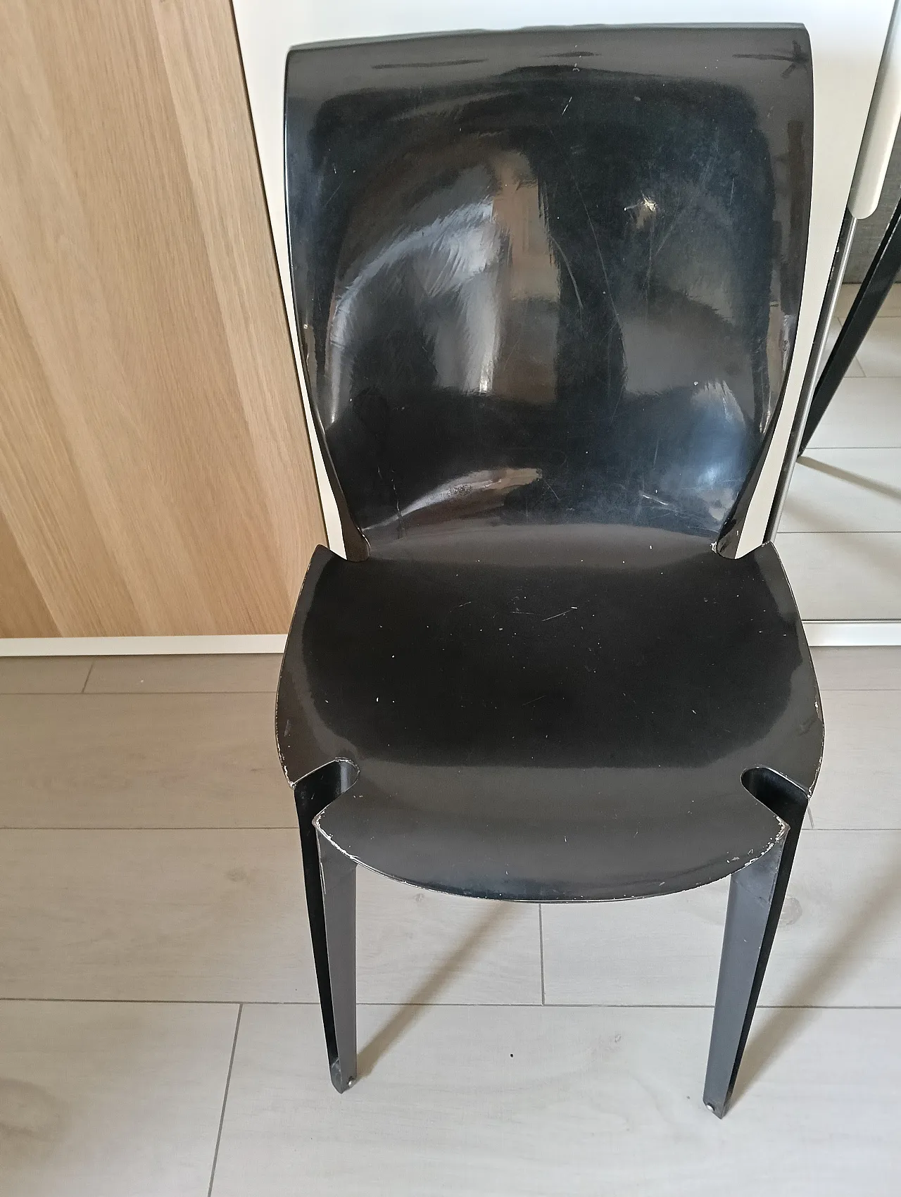 4 sedie Lambda nere di Zanuso per Gavina, anni '70 3