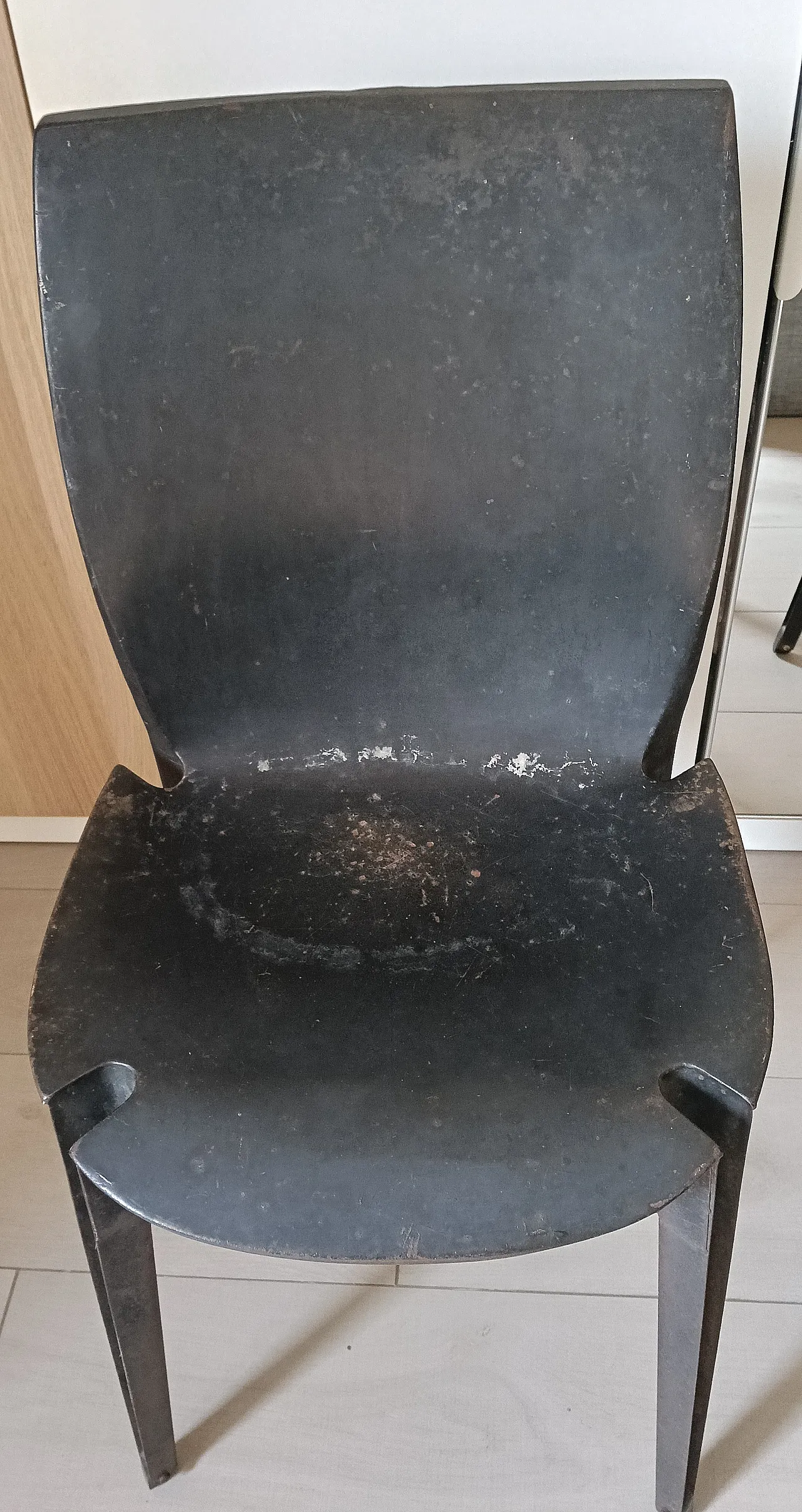 4 sedie Lambda nere di Zanuso per Gavina, anni '70 7
