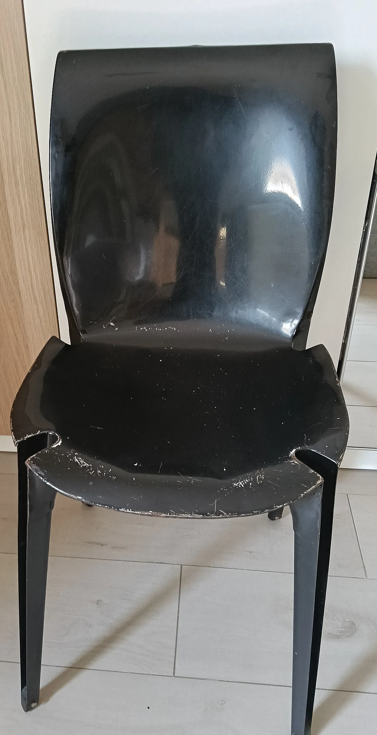 4 sedie Lambda nere di Zanuso per Gavina, anni '70 10