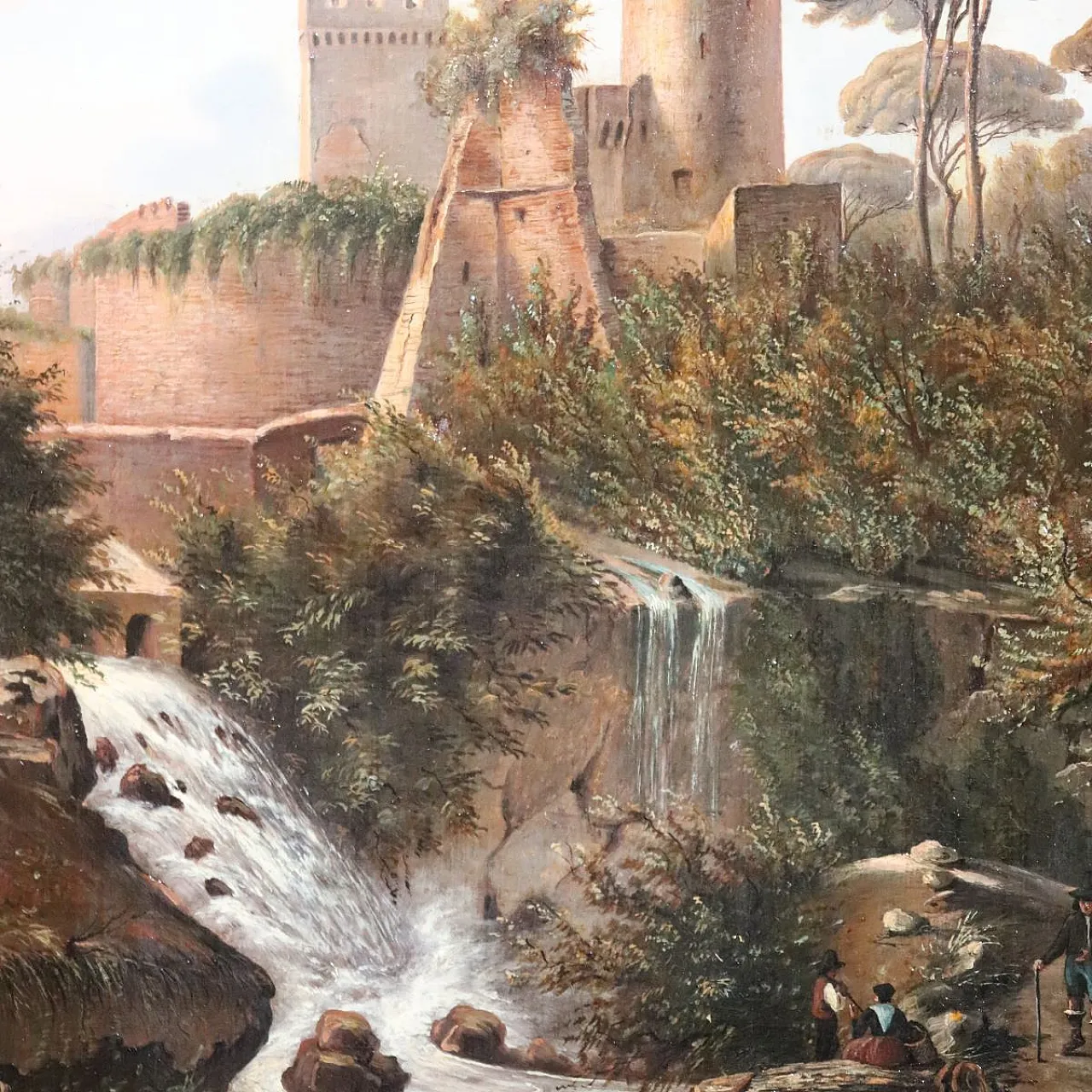 Landscape, oil painting on canvas, signed M.G., 18th century 3