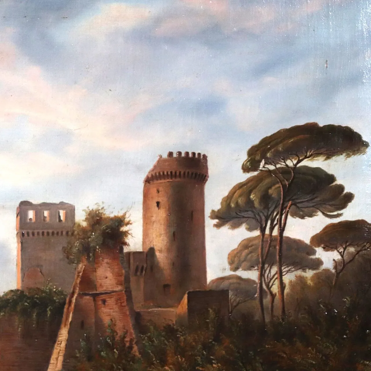 Landscape, oil painting on canvas, signed M.G., 18th century 4