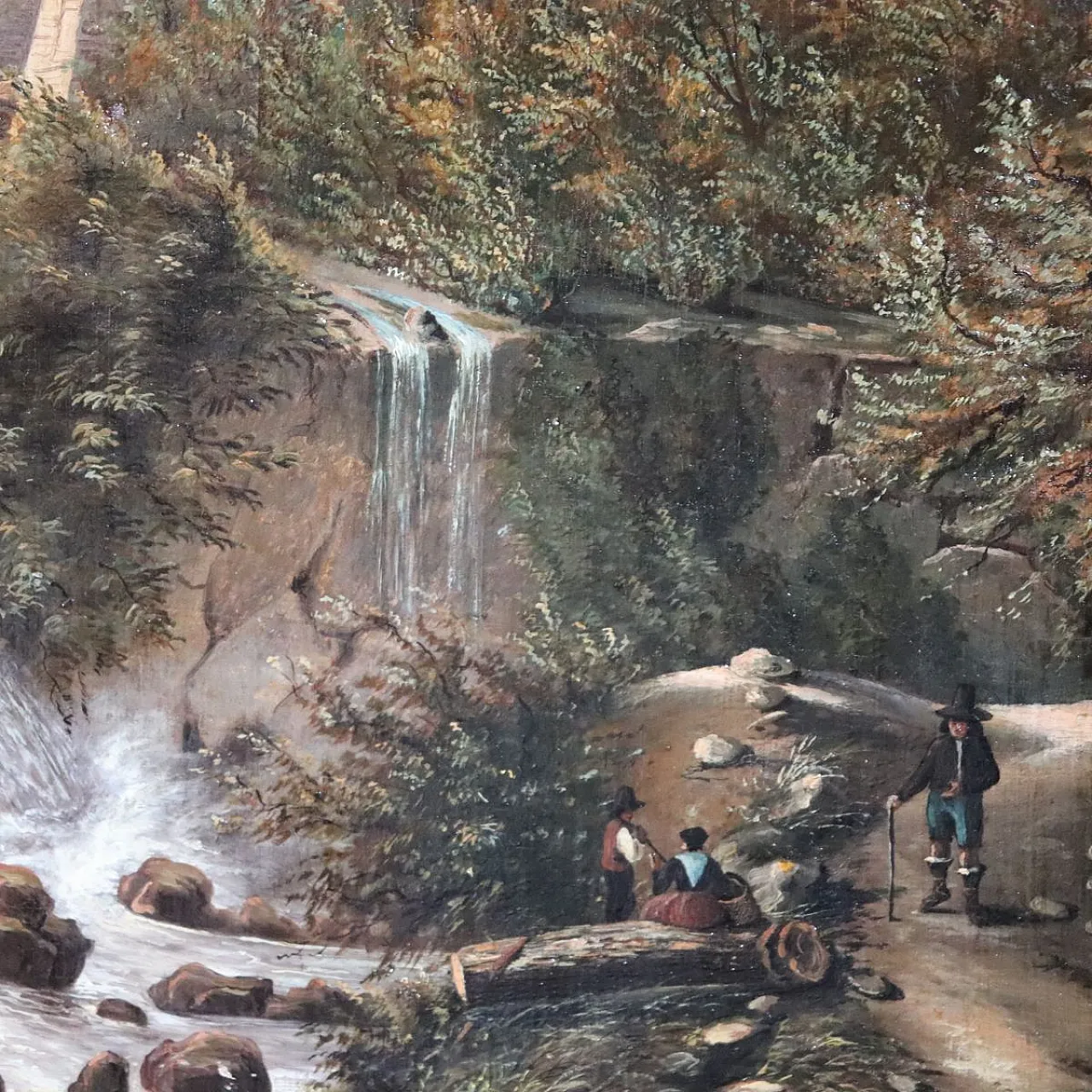 Landscape, oil painting on canvas, signed M.G., 18th century 6