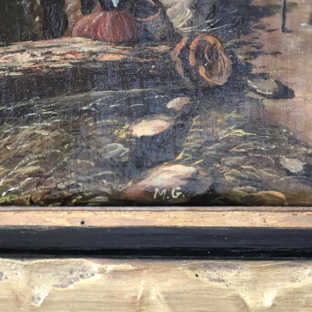 Landscape, oil painting on canvas, signed M.G., 18th century 8