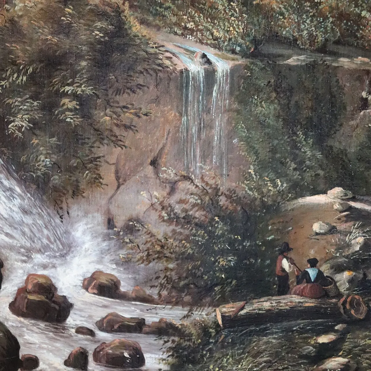 Landscape, oil painting on canvas, signed M.G., 18th century 11