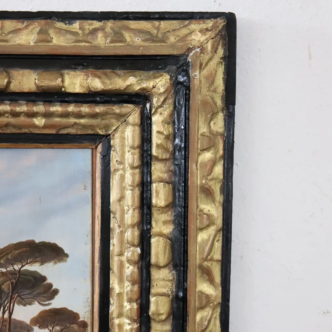 Landscape, oil painting on canvas, signed M.G., 18th century 13