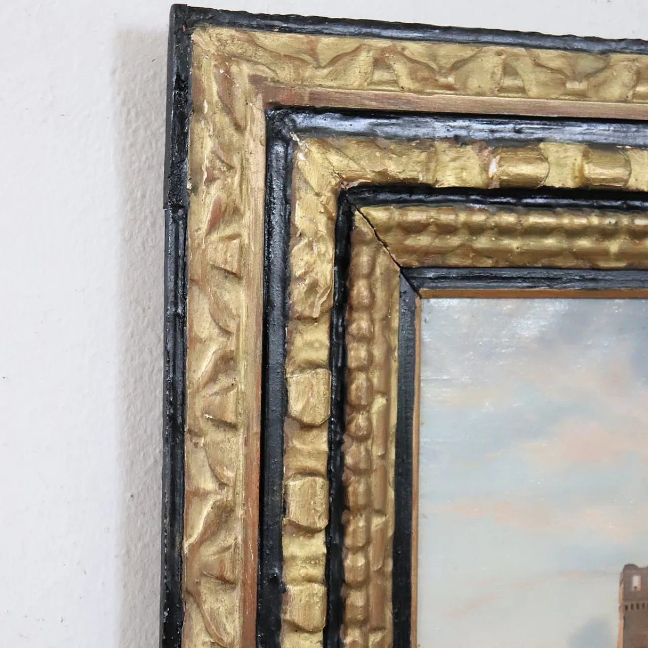 Landscape, oil painting on canvas, signed M.G., 18th century 15