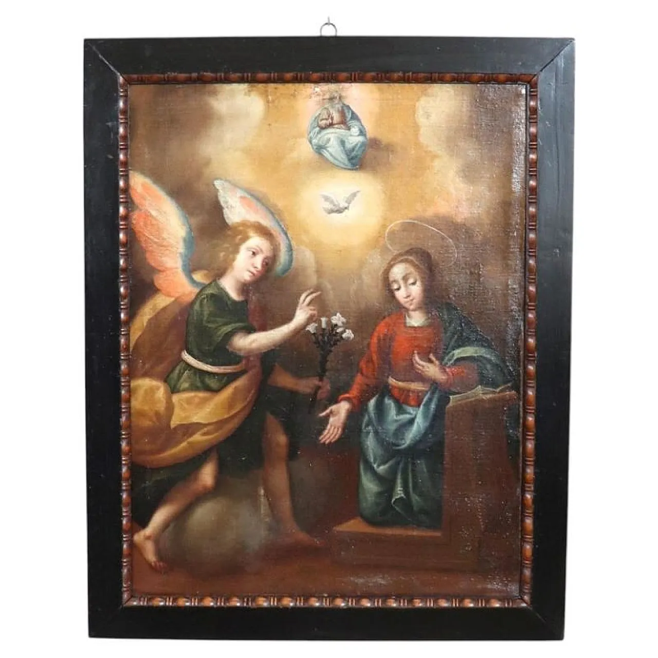The Annunciation, oil painting on canvas, 17th century 1